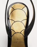 Valentino Ladycrush Patent Leather Sandal With Crystals 85Mm - Image 2